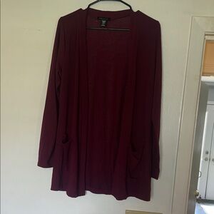 Forever 21 Deep burgundy Cardigan